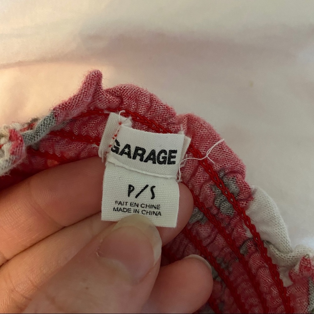 🍄GARAGE red floral tube top - Picture 7 of 8